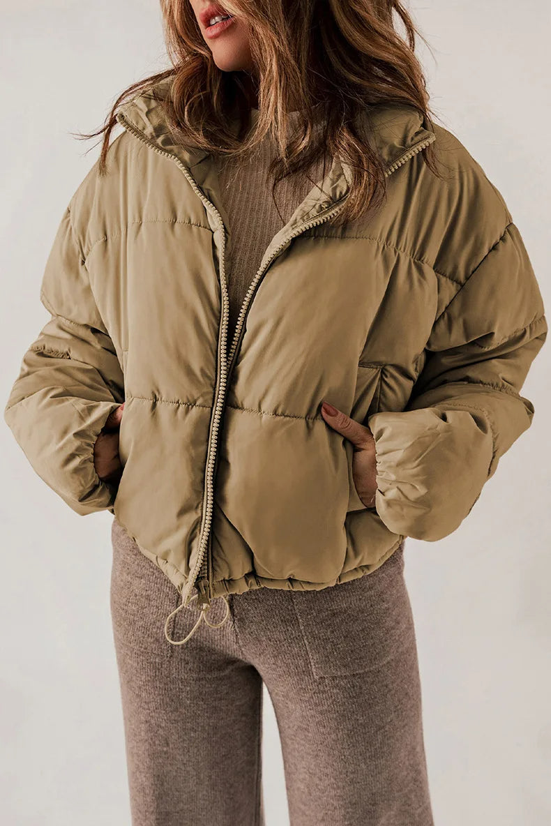 Ladies puffer jacket with a modern design