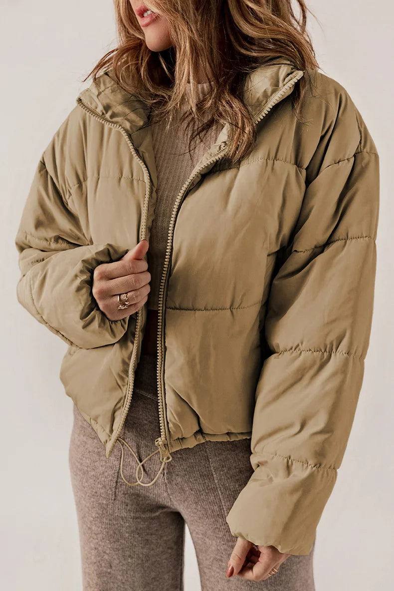 Ladies puffer jacket with a modern design