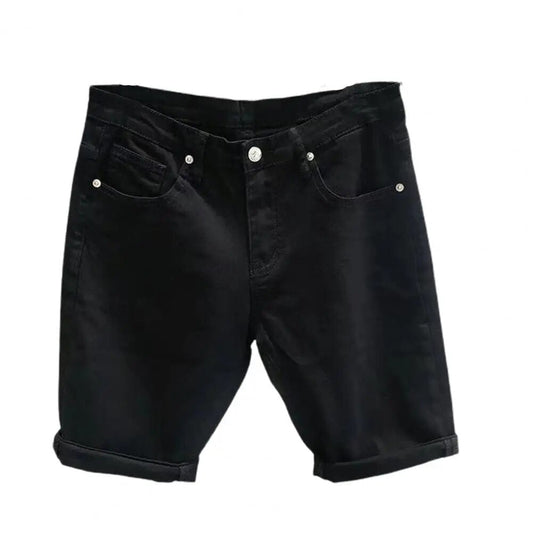 Slim Straight Denim Shorts for Men