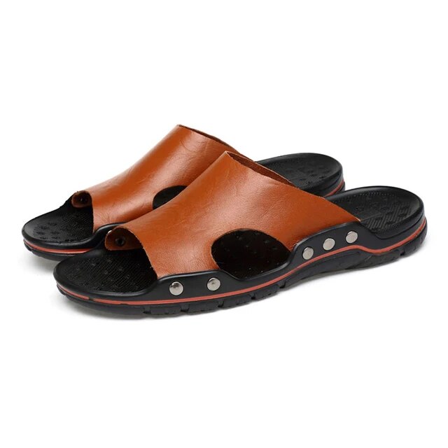 Men's Breathable Anti-slip Genuine Leather Outdoor Sandals