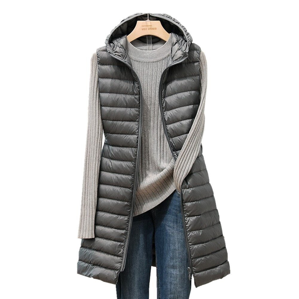 Women - Sleeveless Winter Jacket - Stylish & Warm - Perfect for Cold Weather