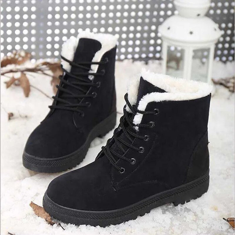 Ladies winter boots with lining