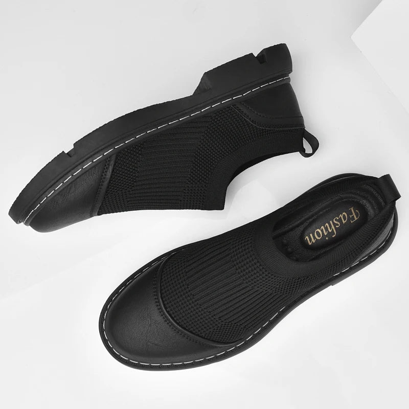 Comfortable slip-on loafers with mesh