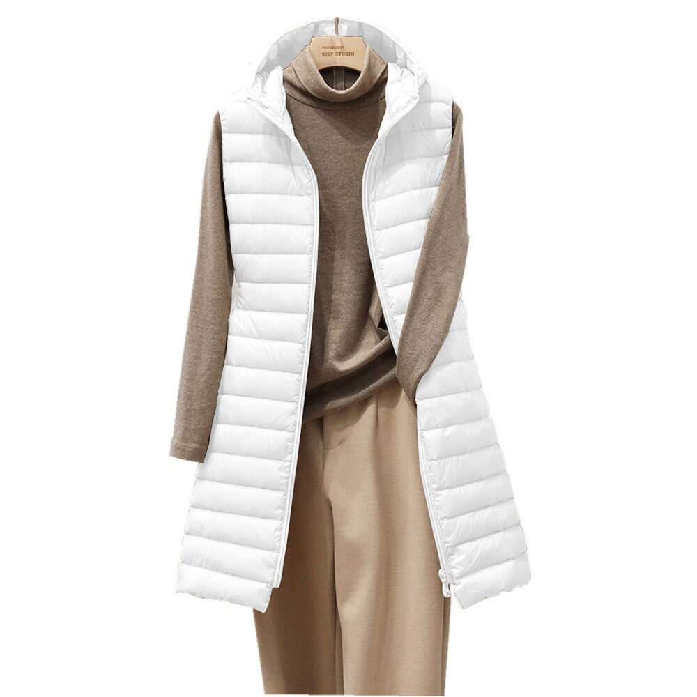 Women - Sleeveless Winter Jacket - Stylish & Warm - Perfect for Cold Weather