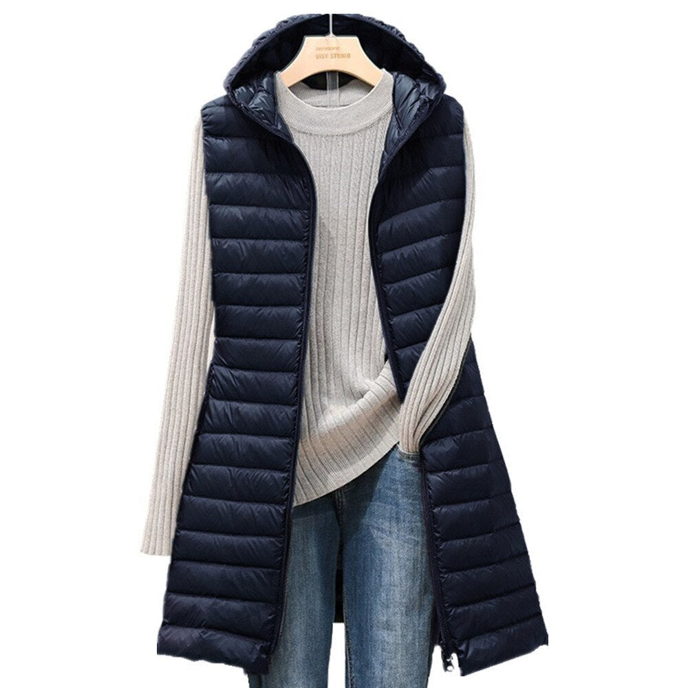 Women - Sleeveless Winter Jacket - Stylish & Warm - Perfect for Cold Weather