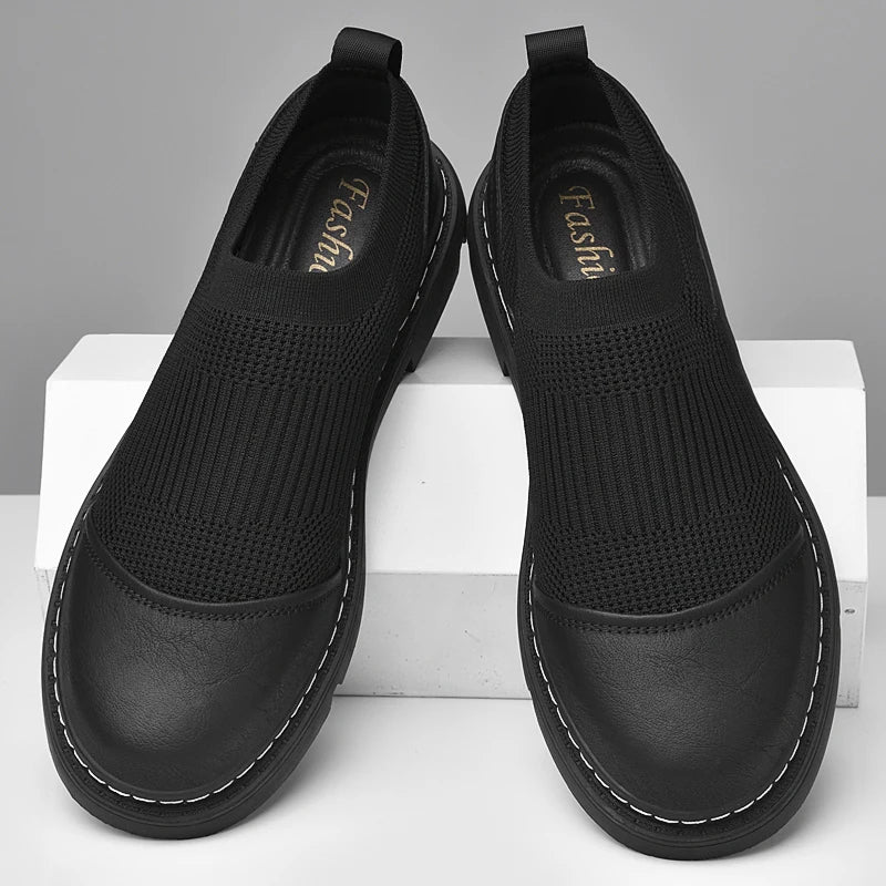 Comfortable slip-on loafers with mesh