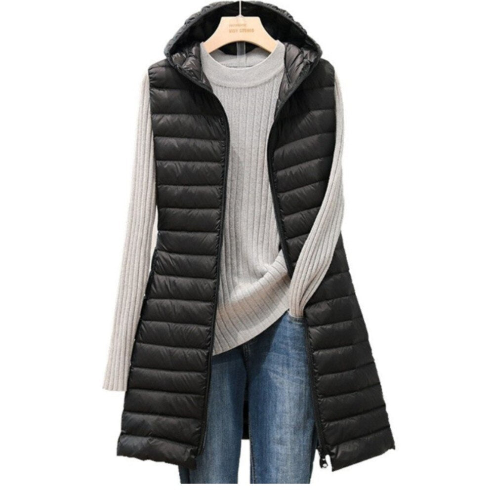 Women - Sleeveless Winter Jacket - Stylish & Warm - Perfect for Cold Weather