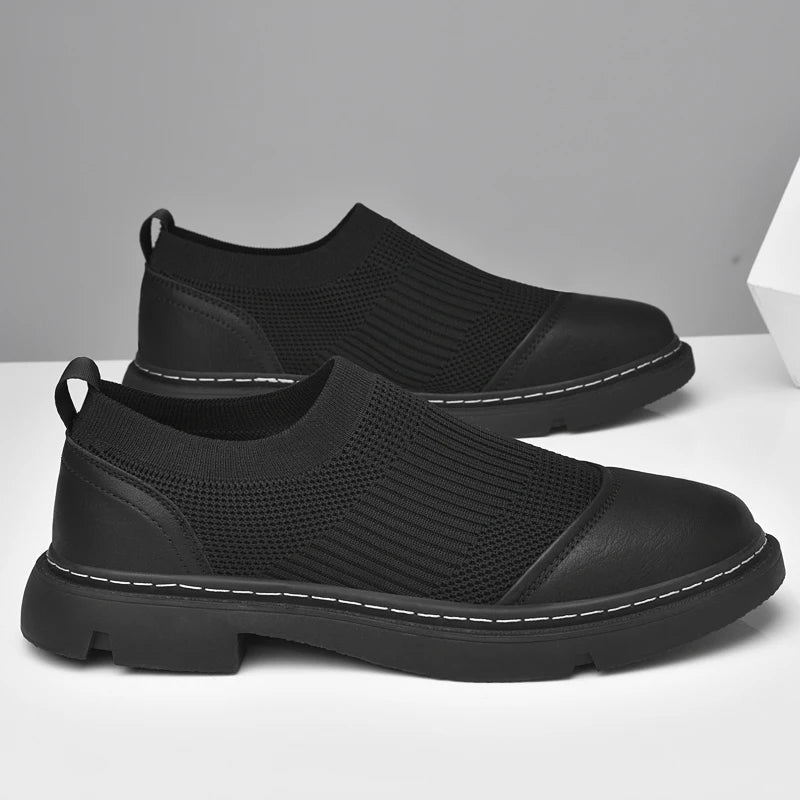 Comfortable slip-on loafers with mesh