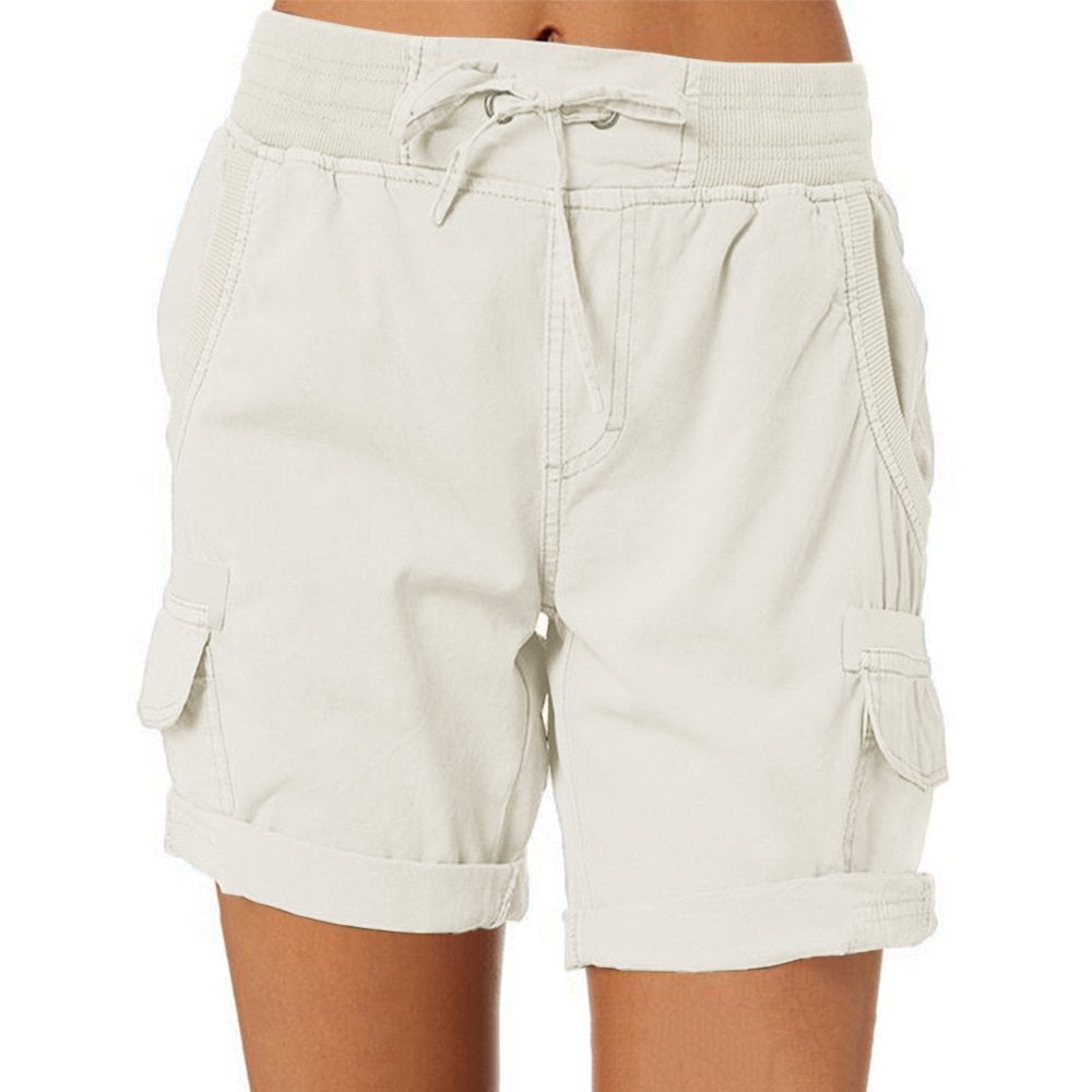 Casual women's shorts with high waist