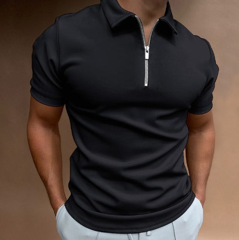 Polo shirt with zip