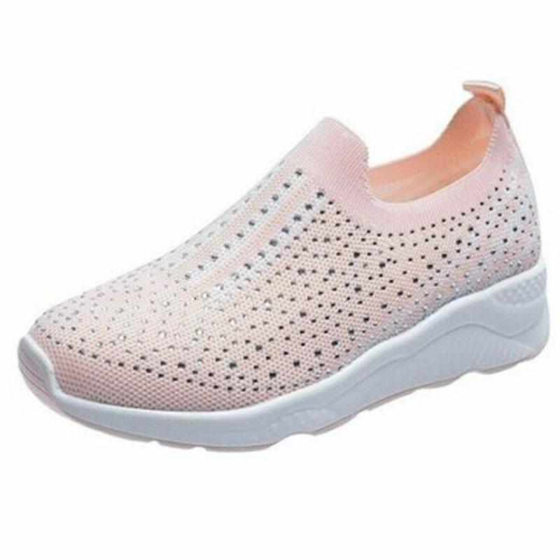 Ladies slip-on rhinestone shoes