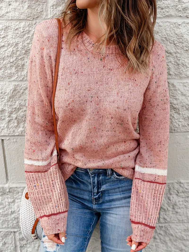 Melange knitted jumper