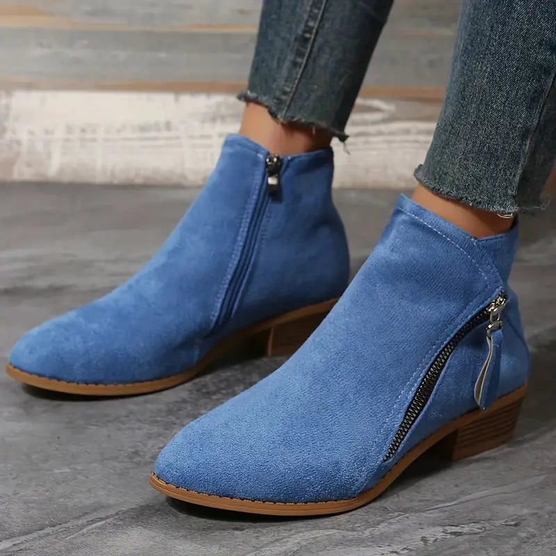 Women's - Stylish Vegan Leather Ankle Boots - Chic & Sustainable Footwear - Perfect for Any Occasion