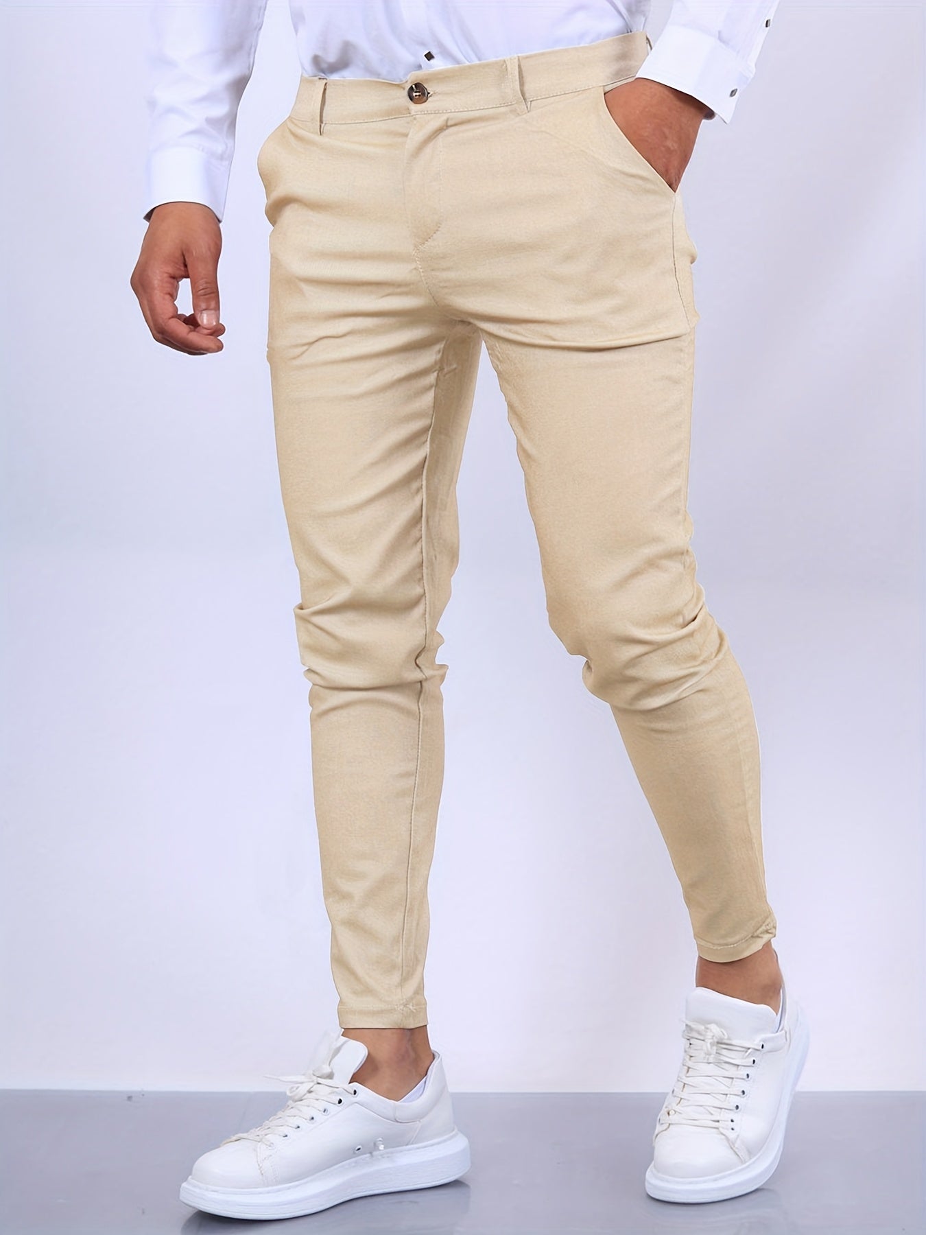 Fitted trousers for men