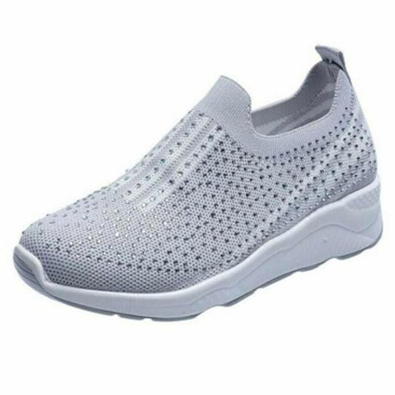 Ladies slip-on rhinestone shoes