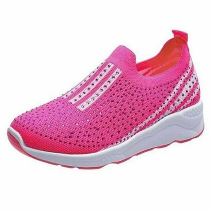 Ladies slip-on rhinestone shoes