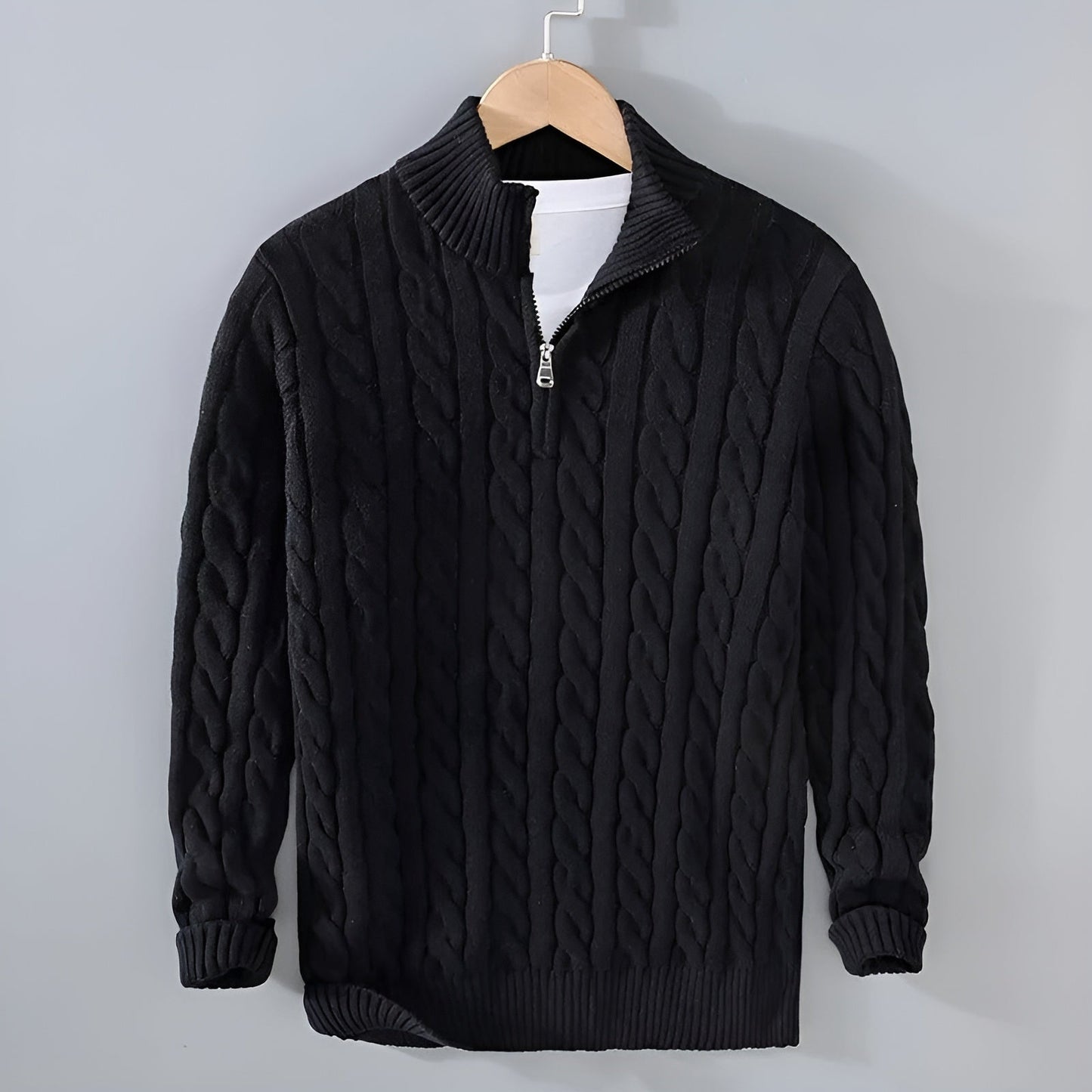 Men's Jumper - Cotton Zip-Up Sweater - Comfortable & Stylish - Perfect for Casual Wear