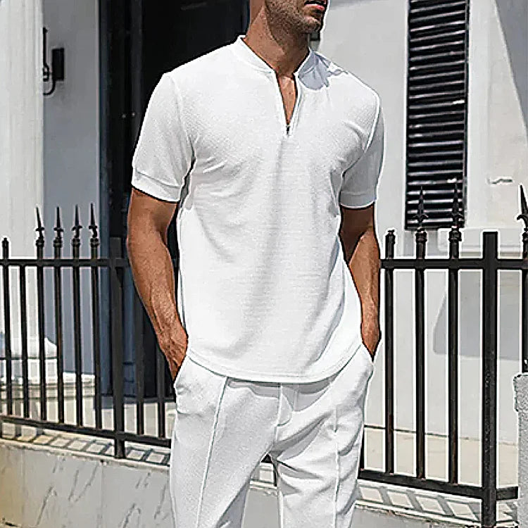 Short-sleeved business shirt for men