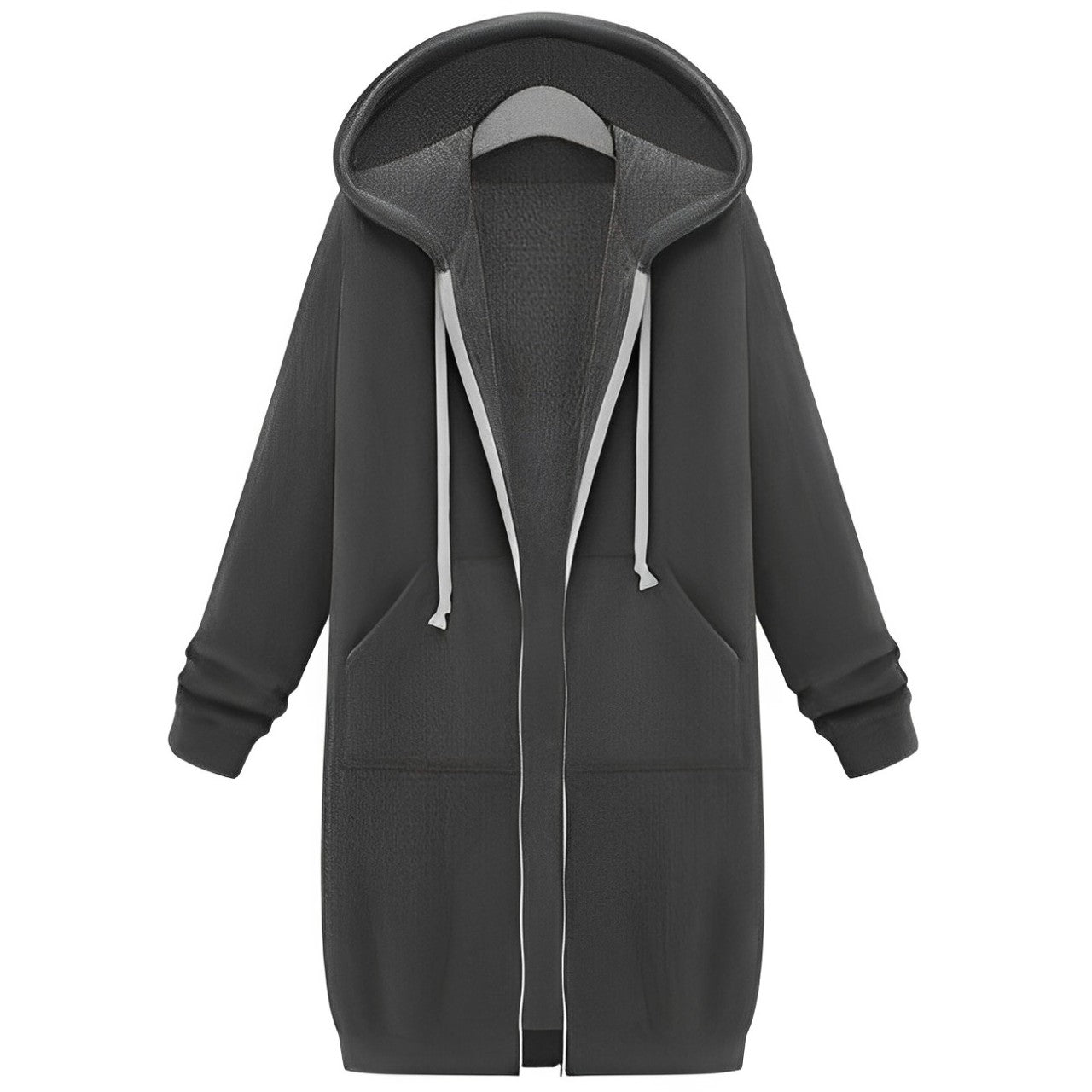 Women - Hooded Jacket - Zip Closure & Drawstring - Stylish & Comfortable Outerwear