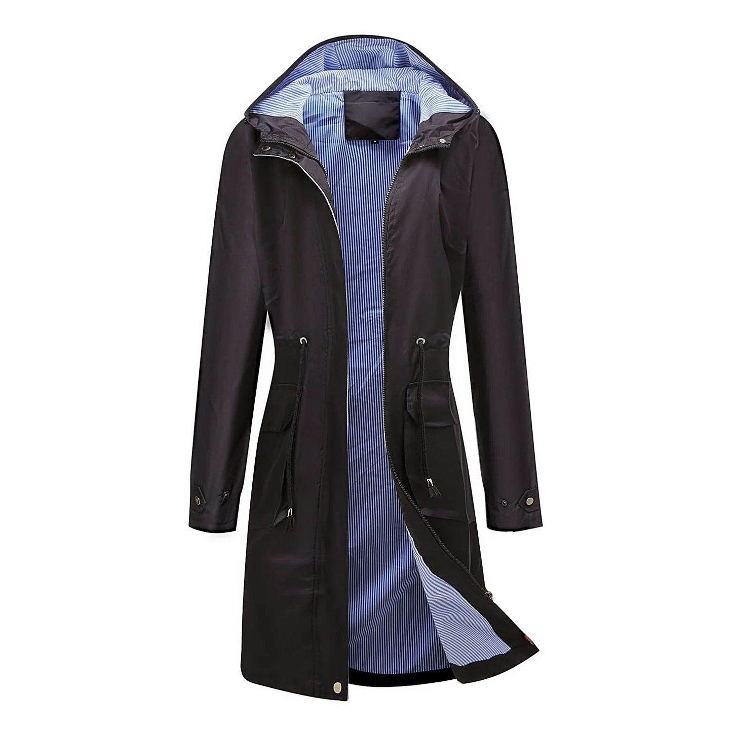 Women - Waterproof Hooded Coat - Stylish & Functional Design - Rainy Day Essential