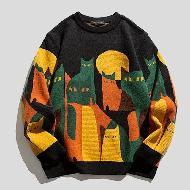 Unisex Sweater with Cats