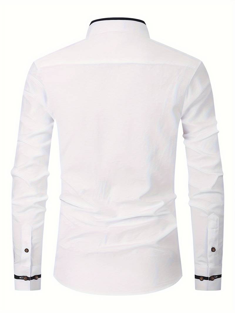 Long-armed collar shirt for men