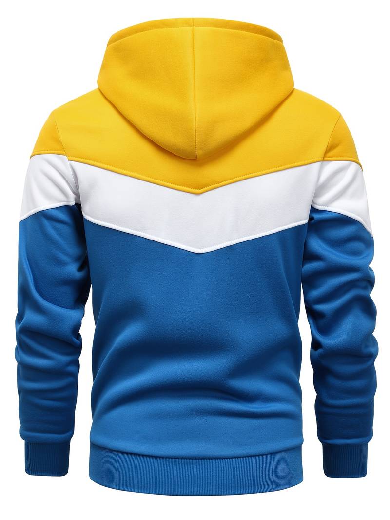 Men - Hoodie - Colour Block Design - Stylish & Comfortable Fashion Hoodie for Everyday Wear