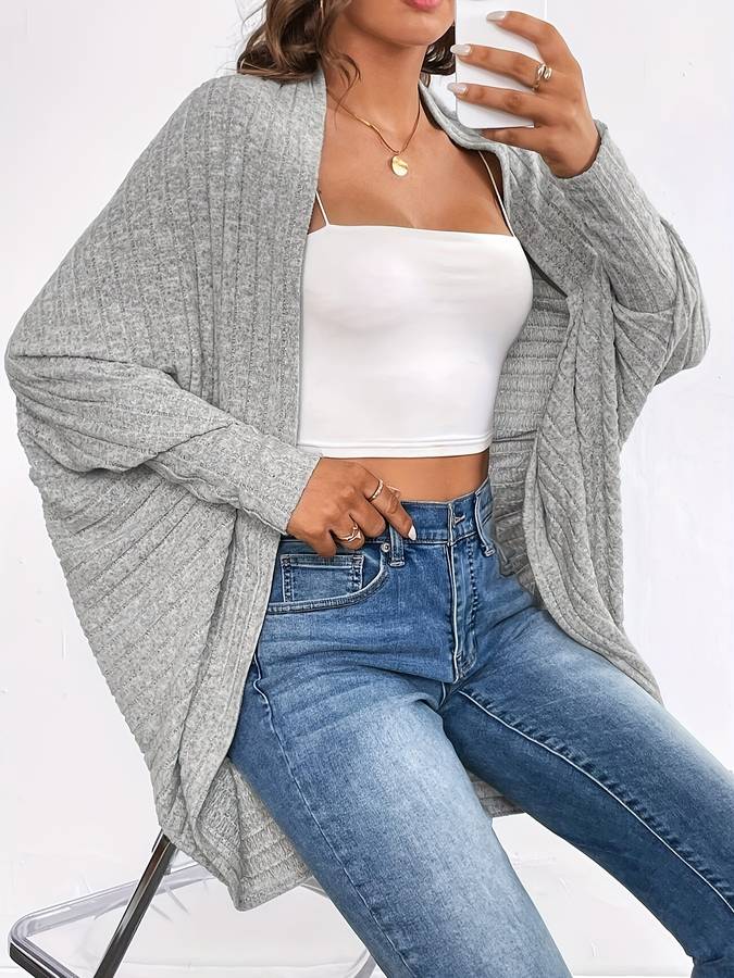 Cardigan with batwing sleeves