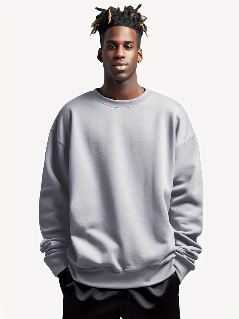 Men - Casual Jumper - Soft Knitwear - Lightweight Round Neck Sweater for Comfort and Style