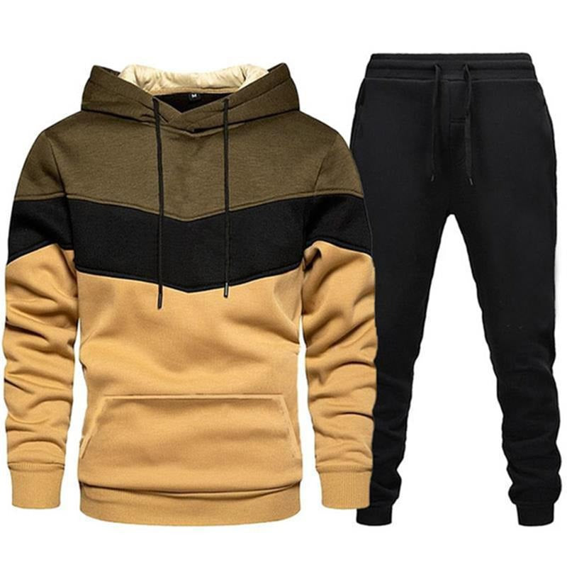 Men - Cozy Knit Jumper and Trousers Set - Trendy and Comfortable Outfit for All Occasions