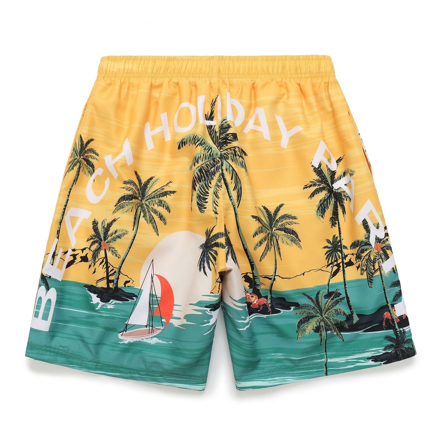 Coconut pattern beach shorts for men and women