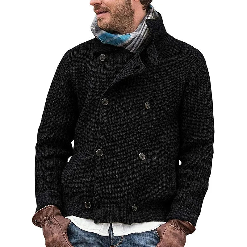 Men - Cardigan Jumper - Cozy Loose Knit - Vintage Style Knitwear for Fashion & Comfort