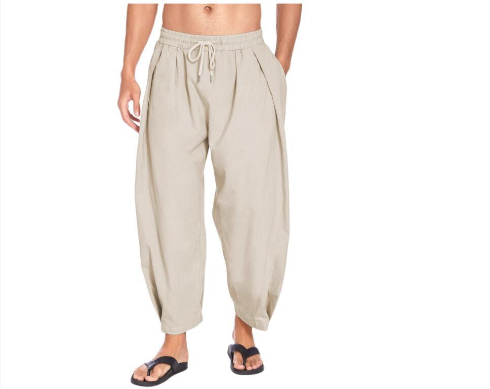 Men's trousers in cotton and linen