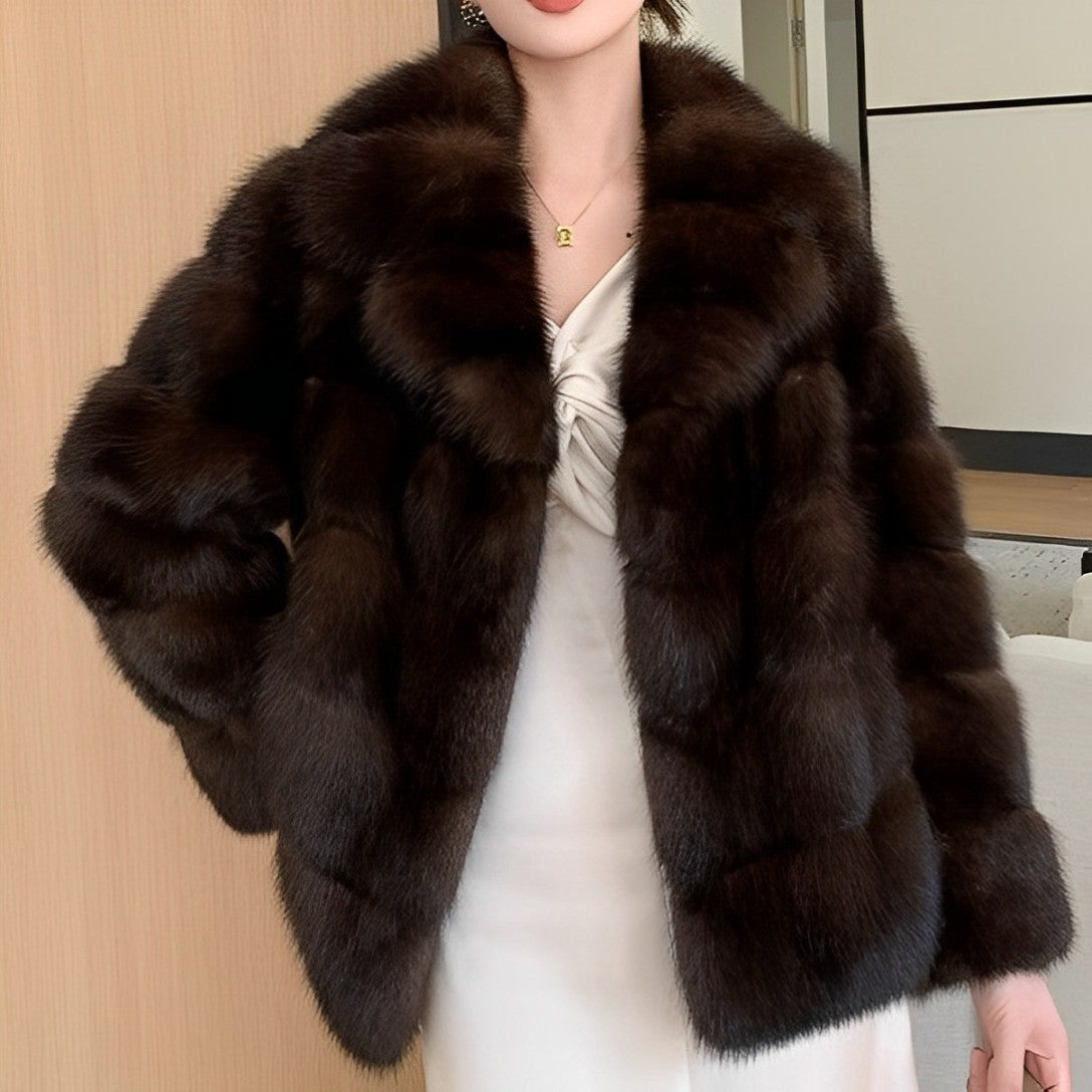 Women - Fur Coat - Elegant Warm Faux Fur - Stylish Outerwear for Winter