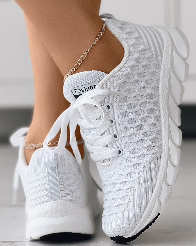 Ladies Bubble Lace Sneaker