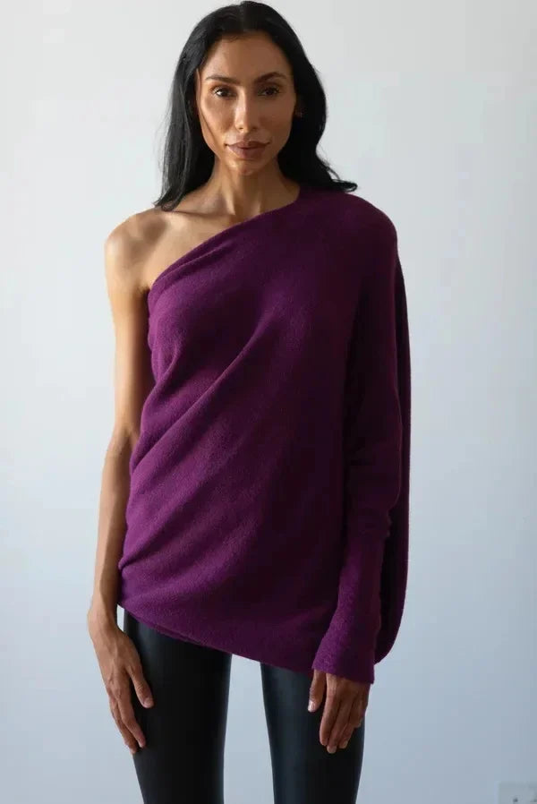 Asymmetric draped jumper