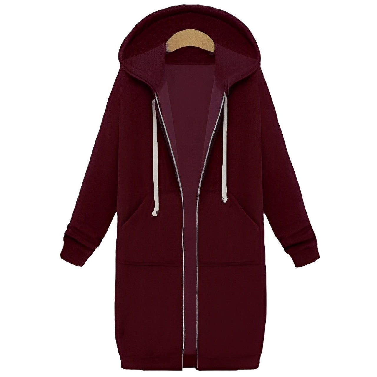 Women - Hooded Jacket - Zip Closure & Drawstring - Stylish & Comfortable Outerwear