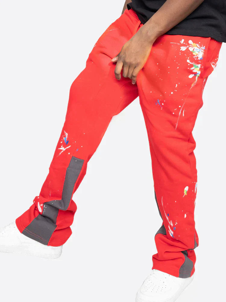 Colour splash flare sweatpants for relaxed days