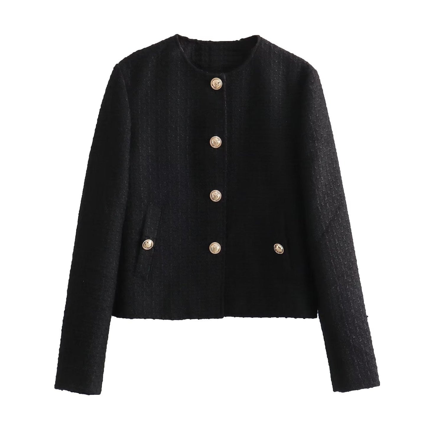 Women's Stylish Short Jacket - Button Fastening - Trendy Fashion Outerwear