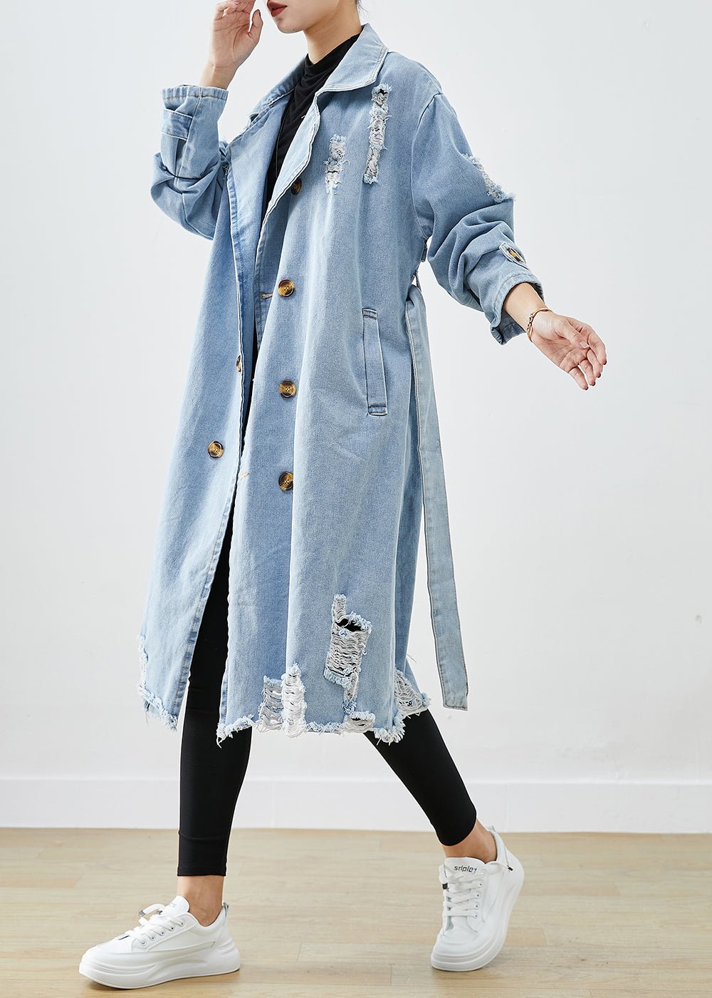 Women's Denim Coat - Elegant Winter Outerwear - Stylish, Comfortable & Cozy - Winter Fashion 2024