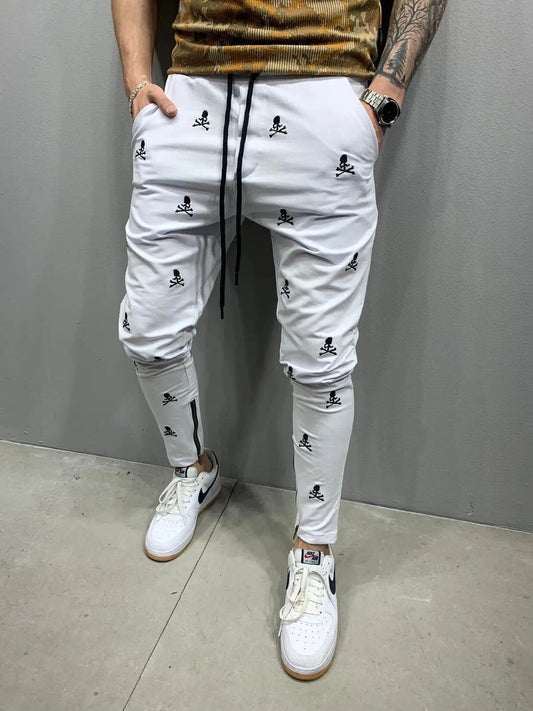 Slim-Fit Skeleton Trousers for Men