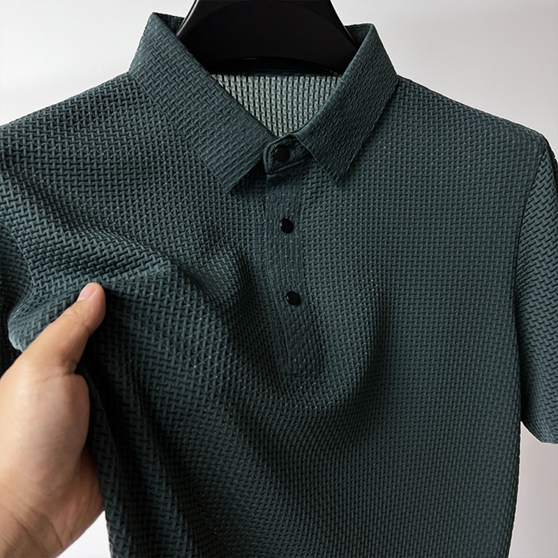 Comfortable silk polo shirt