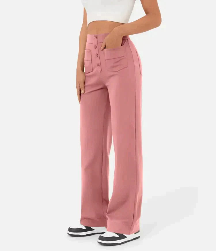 Fashionable elasticated trousers