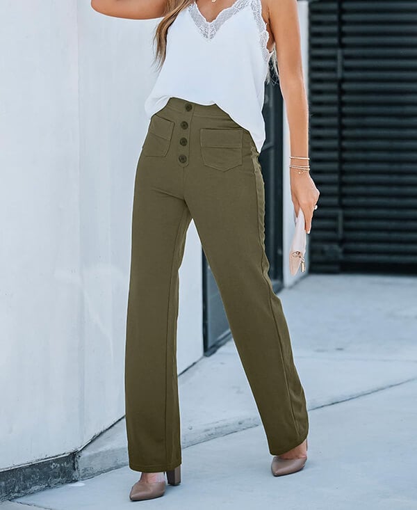 Fashionable elasticated trousers