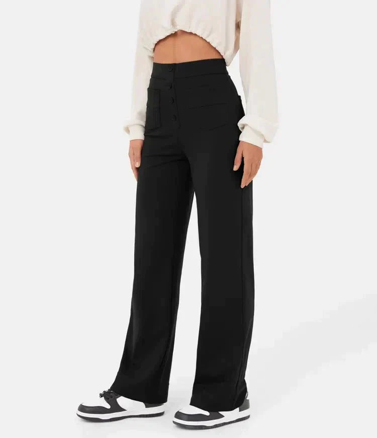 Fashionable elasticated trousers