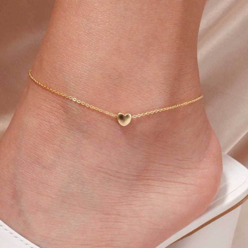 Two-layer heart anklet