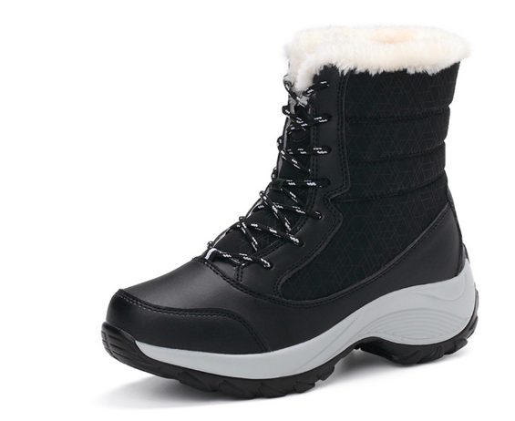 Women's - Warmly Lined Snow Boots - Cosy Insulated Footwear for Winter Adventures - Stylish Winter Boots