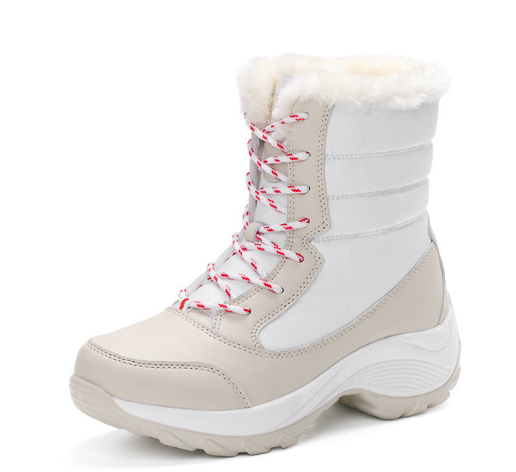 Women's - Warmly Lined Snow Boots - Cosy Insulated Footwear for Winter Adventures - Stylish Winter Boots