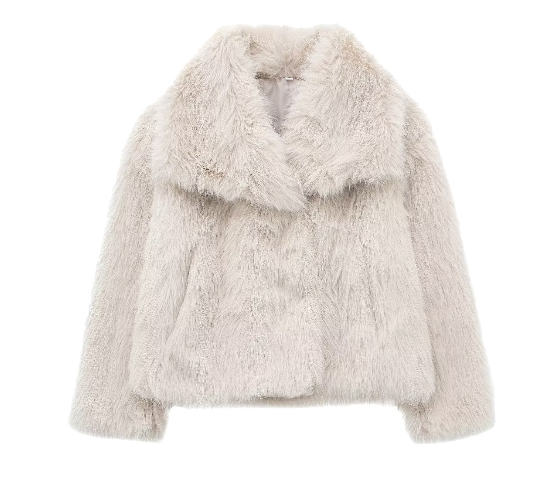 Elegant faux fur jacket