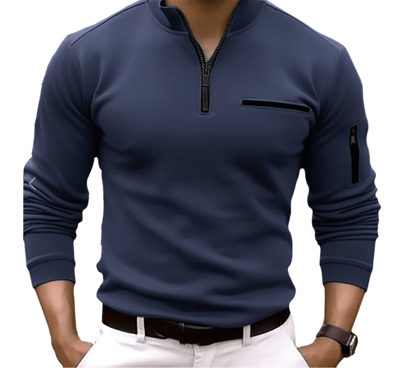 Sweatshirt with quarter zip